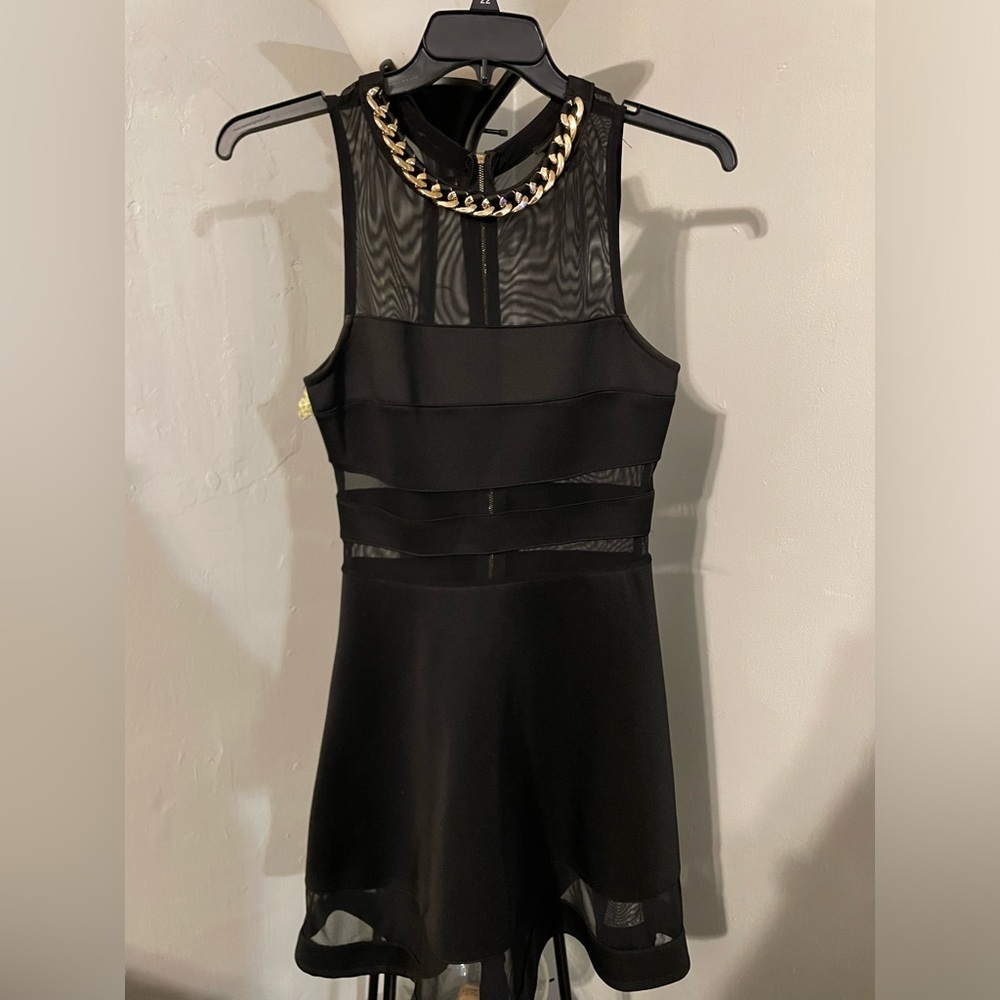 Rue21 Black Sheer Panel Dress